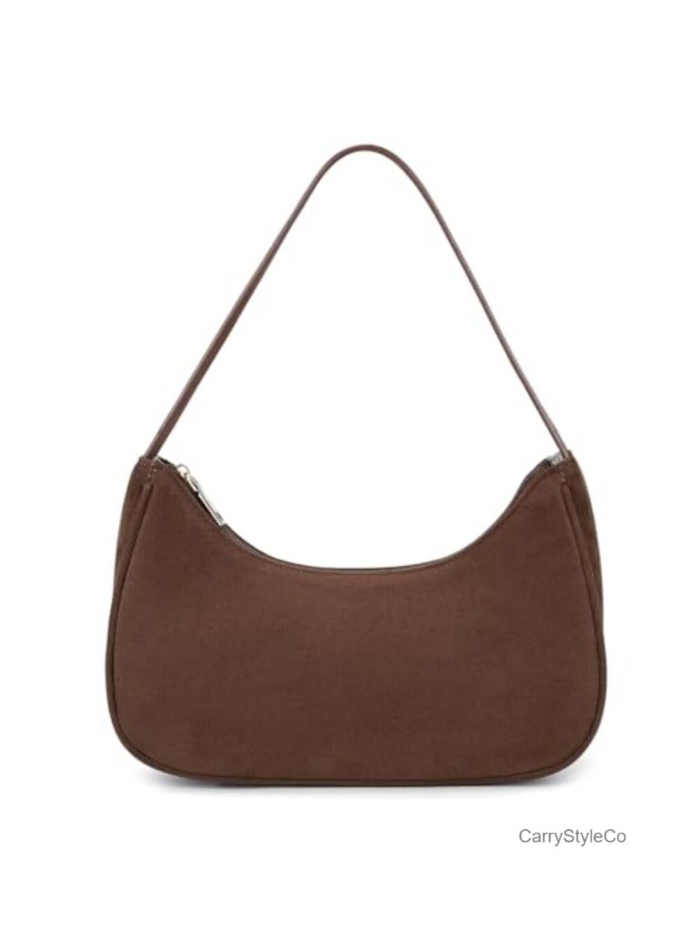 PU Leather Hobo Shoulder Bag Zipper Mini Tote Purse for Work Travel